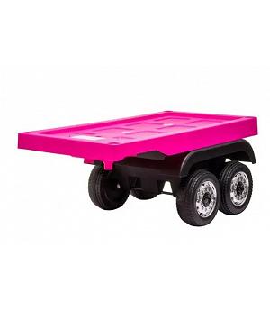 REMOLQUE PARA CAMIÓN ACTROS Y SCANIA 4X4 INFANTIL DE 12V COLOR ROSA - INDA972-LE-AT-PINK